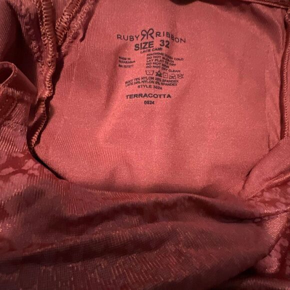 Ruby Ribbon Lace Cami Terracotta Snake New Size 32 - Picture 4 of 6